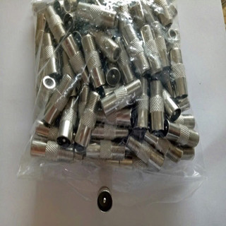 Bịch 100 con Jack tivi, Rắc tivi sắt, Jack F đực kết nối anten, tivi, dây âm tường