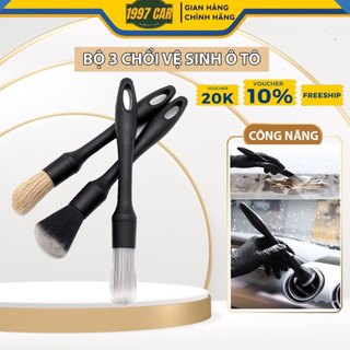 Bộ 3 Cọ Lông Mềm Vệ Sinh Chi Tiết Nội Thất Ngoại Thất Xe Ô Tô VERSION 2