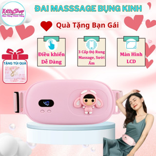 Máy massage bụng kinh, Đai chườm ấm bụng giảm đau nhanh 3 chế độ mát xa, sưởi ấm làm ấm bụng, lưng, tử cung, cho phụ nữ