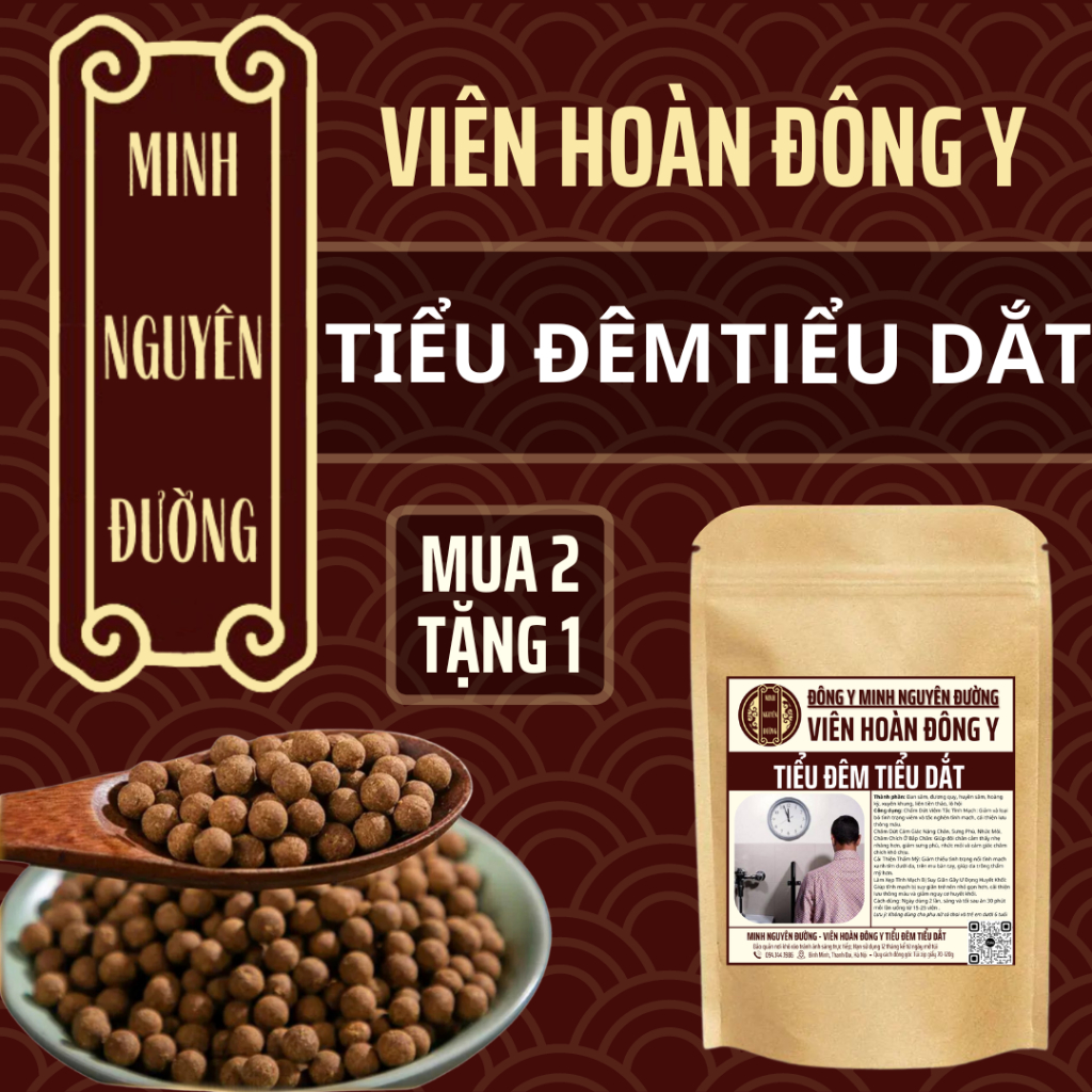 Viên tiểu đêm tiểu dắt Minh Nguyên đường giảm tình trạng tiểu són, tiểu buốt, tức bọng tiểu hiệu quả