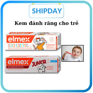 Kem đánh răng trẻ em Elmex dành cho bé từ sơ sinh tới 12 tuổi vị Bạc Hà dịu nhẹ 50ml 75ml-Châu Âu