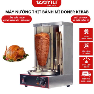 Lò Nướng Thịt Bánh Mì Doner Kebab 2 Buồng Đốt Công Suất 3000W NT8, Máy Nướng Gà Vịt Quay Tự Động. Bảo Hành 12 Tháng