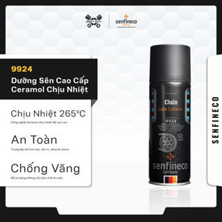Senfineco 9924 Chain Lube Extreme - Xịt Dưỡng Sên Không Văng [200ML] | Bôi Trơn & Bảo Vệ Sên Xe Máy