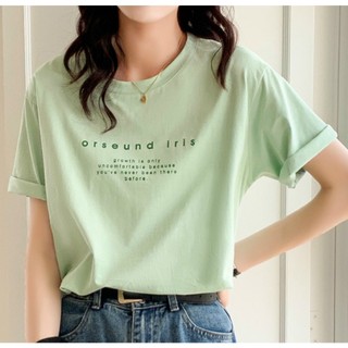 Áo thun nữ tay ngắn form vừa freesize in chữ đơn giản phong cách ulzzang hàn quốc áo phông cộc tay thun cotton hot trend