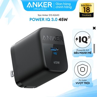Sạc Anker 313 Sạc Nhanh Công Suất 45W Công Nghệ PowerIQ 3.0 1 Cổng USB-C Hỗ Trợ Samsung Super Fast 2.0 - A2643