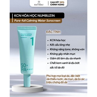 Kem chống nắng hóa học NUMBUZIN NO1 PURE FULL CALMING WATER SUNCREEN