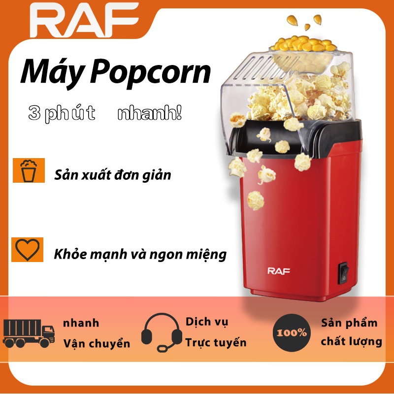RAF Máy Popcorn bỏng ngô điện không dầu làm bỏng ngô nhanh DIY Đảng Máy làm bỏng ngô