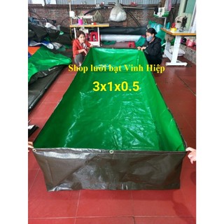Bạt bộ đội mini -Bể bạt mini -2x1x0.5+2x2x0.5+3x2x0.5.. Bể bạc, bể bạt nuôi Ốc, Ếch, Lươn, Cá