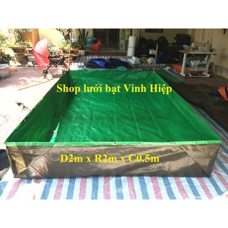Bạt bộ đội mini -Bể bạt mini -2x1x0.5+2x2x0.5+3x2x0.5.. Bể bạc, bể bạt nuôi Ốc, Ếch, Lươn, Cá