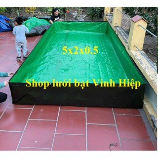 Bạt bộ đội mini -Bể bạt mini -2x1x0.5+2x2x0.5+3x2x0.5.. Bể bạc, bể bạt nuôi Ốc, Ếch, Lươn, Cá