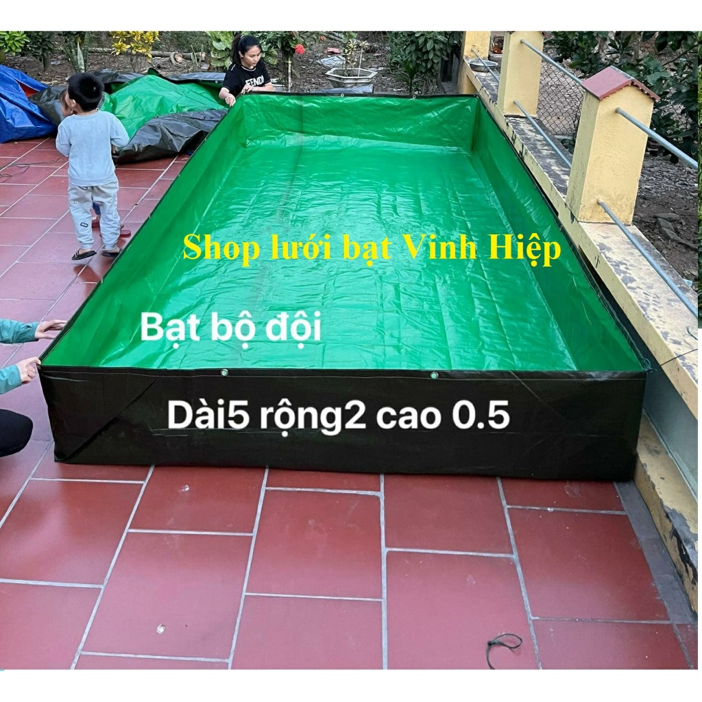 Bạt bộ đội mini -Bể bạt mini -2x1x0.5+2x2x0.5+3x2x0.5.. Bể bạc, bể bạt nuôi Ốc, Ếch, Lươn, Cá