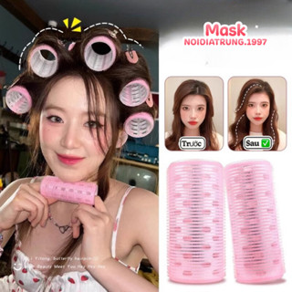 Lô Cuốn Uốn Tóc Mái Bay Tự Dính Lõi Nhôm 10.5cm Siêu To Nhiều Kích Thước