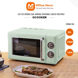 Lò vi sóng lò nướng cổ điển Xiaomi Qcooker phong cách vintage dung tích 20L 700W hàng chính hãng- Bản Quốc Tế