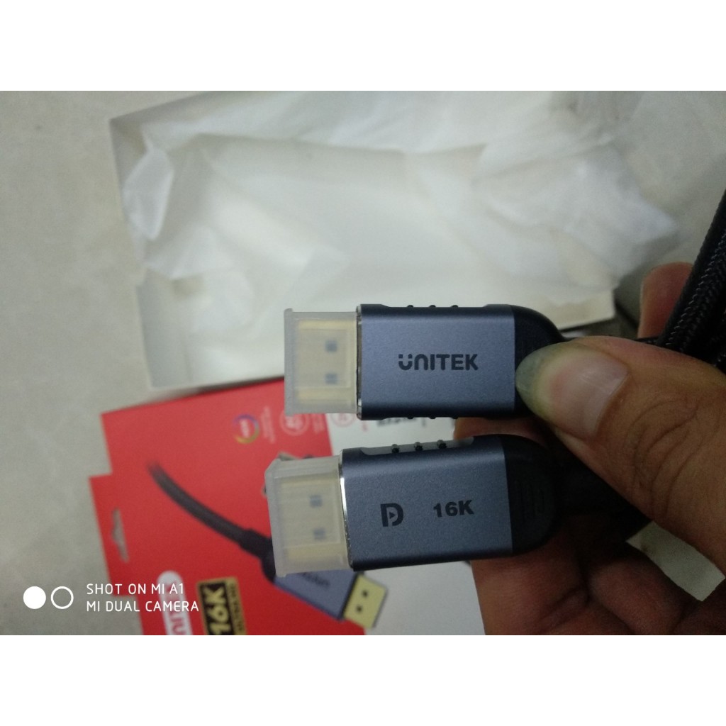 Cáp Displayport (DP) 2.1 16K, (15360*8640)@60Hz with DSC, 8K@120Hz, 4K@240Hz/ 165Hz/ 120Hz/ 144Hz, 2