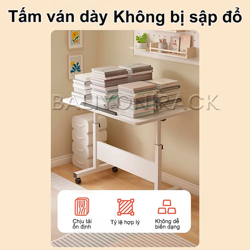 Bali Bàn Học Tập Xếp Gọn Vững Chắc 60x40x65-87cm Có Thể Di Chuyển Và Gấp Lại Không Tốn Không Gian | BigBuy360 - bigbuy360.vn