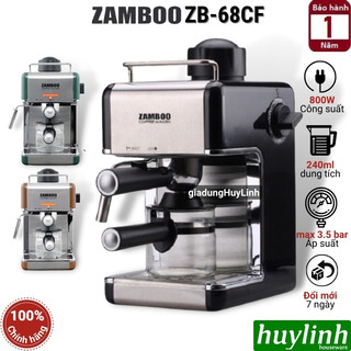 Máy pha cà phê gia đình Zamboo ZB-68CF - 800W