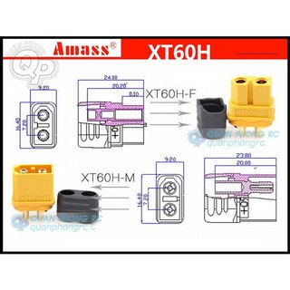 Jack kết nối XT60 ( 2 cái/ 1 cặp)