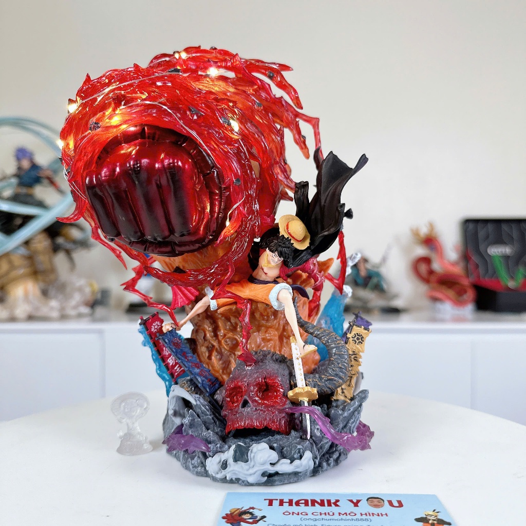 Mô Hình Nhân Vật Luffy,Mô Hình Onepiece luffy Red Roc bản GK có led cao 23 cm Ongchumohinh-MH443 Toy