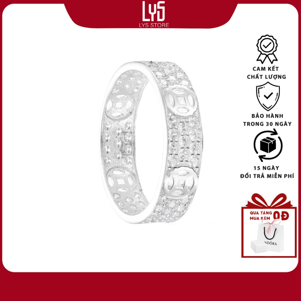 Nhẫn bạc nữ Ly đính đá Fullbox PAN 8267 - Nhẫn Nữ Bạc S925