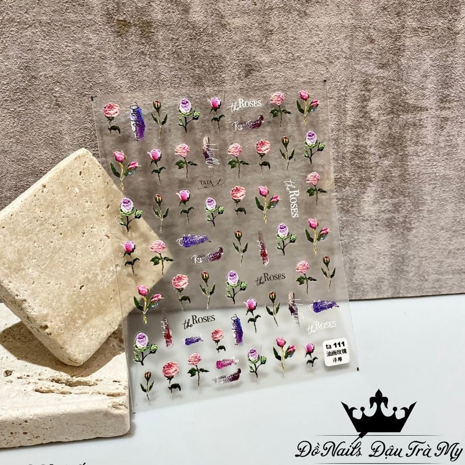 Phụ kiện nail - Sticker Tomoni Hoa Lụa