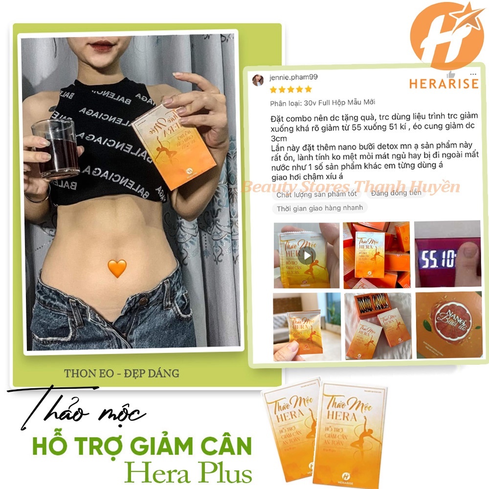 Giảm cân Hera plus trà Giảm cân nhanh cấp tốc chính hãng detox thảo mộc không phải thuốc giảm cân