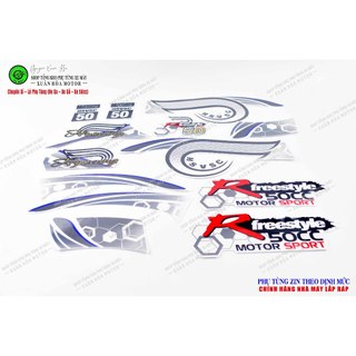 Bộ tem Cub 81-50cc/ Cub đèn tròn (Chất liệu Decan, dán tuỳ ý thích cho mọi mẫu Cub 50cc)