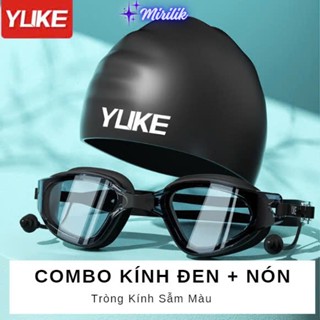 Combo Kính bơi có độ cận và Nón bơi chính hãng Yuke kín nước, chống thấm, chống sương mù - Mirilik 7