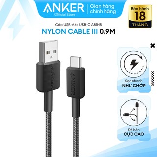  Cáp Sạc Anker Nylon Cable 322 USB to USB-C Dài 0.9M - A81H5
