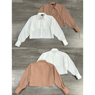 HIPU.VNXK - Áo Mixxo sơ mi tay dài croptop, 2 màu.