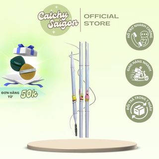 [VEECCI] Bút Phẩy Sợi Chân Mày VEECCI Dạng Gel Kháng Nước Kèm Đầu lược chải SpongeBob SquarePants