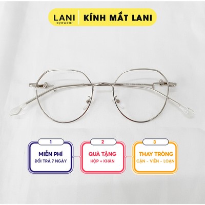 Gọng kính cận kim loại đa giác cá tính LANI 29105 - Lắp mắt cận có độ theo yêu cầu