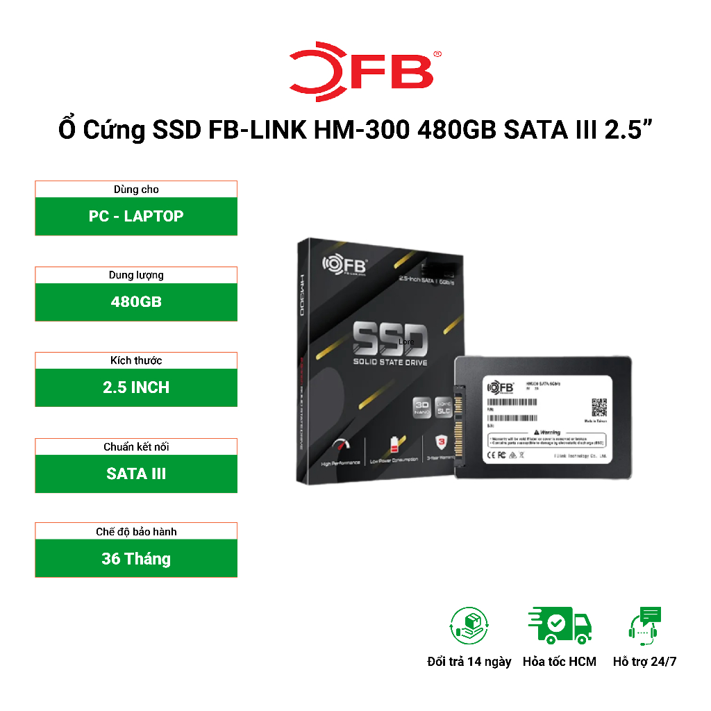 Ổ Cứng SSD FB-LINK HM-300 480GB SATA III 2.5" phanphoisitoanquoc2020