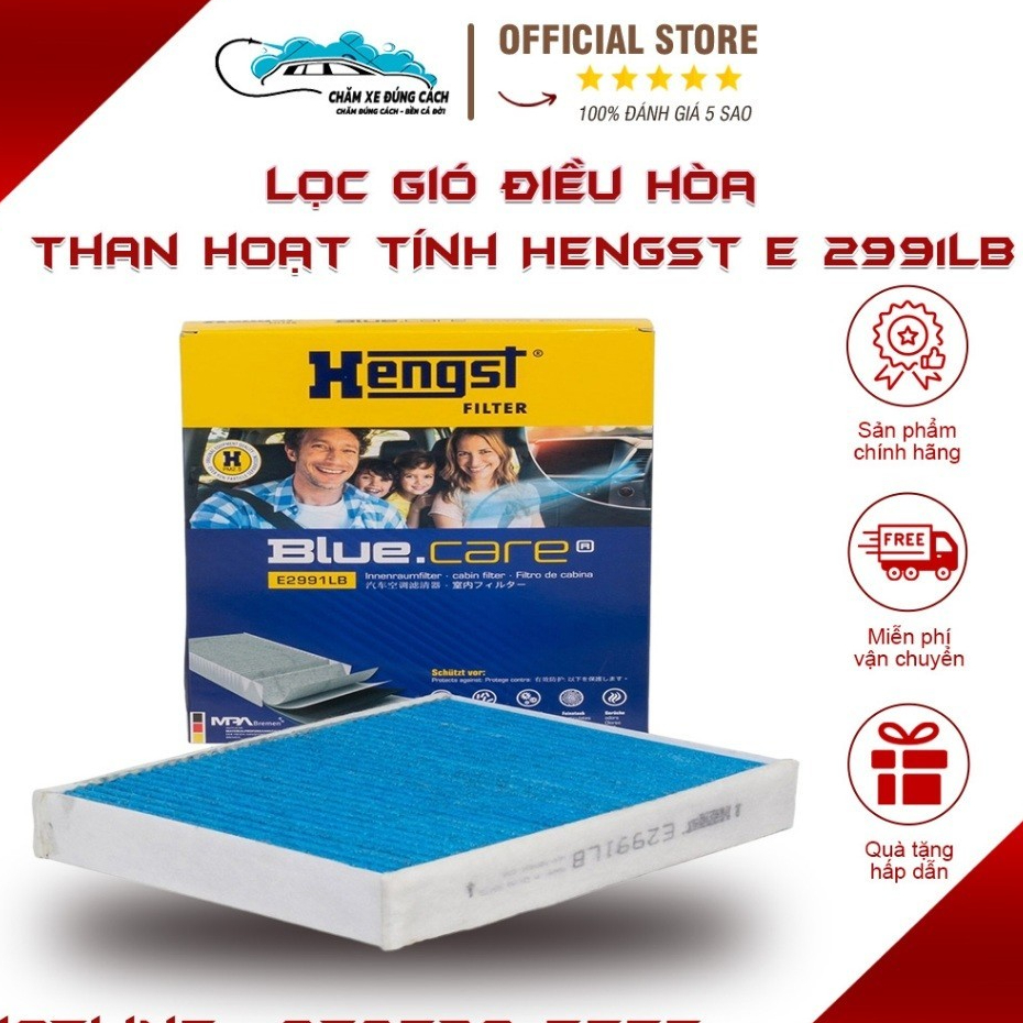 Lọc gió điều hòa sinh học Hengst E2991LB BMW Series 5 F07; 5 F10;11; 6 F13; 7 F01;02;04; Roll Royce 