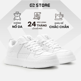 Giày nam trắng G2 Athena Low dáng giày sneaker nam độn đế, Giày thể thao nam trắng đế cao tậy gym