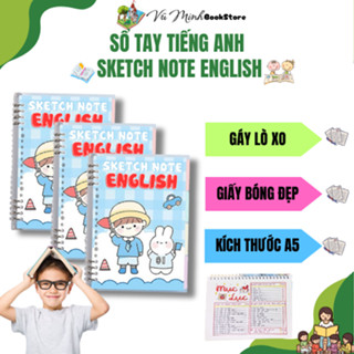 Sách - Sổ tay Sketch Note, Take Note Tiếng Anh, Sổ tay học Ngữ pháp Tiếng Anh
