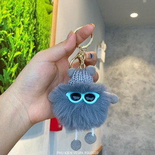 [FreeShip] Móc Khóa Búp Bê Lông Thỏ Siêu Mịn