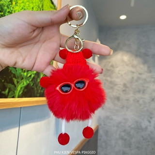 [FreeShip] Móc Khóa Búp Bê Lông Thỏ Siêu Mịn