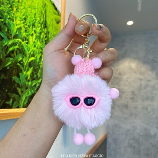 [FreeShip] Móc Khóa Búp Bê Lông Thỏ Siêu Mịn