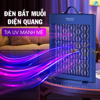 Đèn Bắt Muỗi Tia UV Thế Hệ Mới Máy Bắt Muỗi Khung Nhôm Bẫy Muỗi Diệt Côn Trùng Sử Dụng Ánh Sáng Kiêm Đèn Ngủ Hiệu Quả