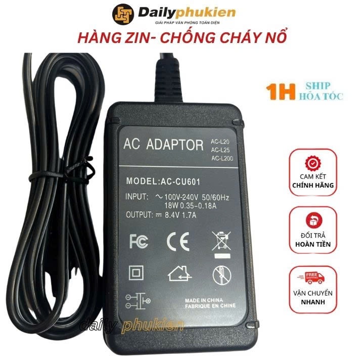 Sạc pin máy quay Sony DCR-DVD405 8.4v xịn