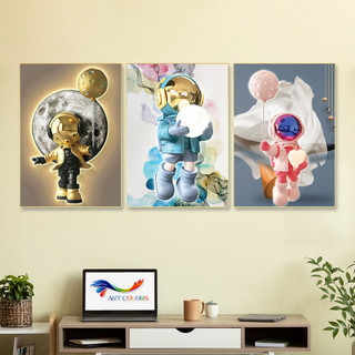 Bộ 3 tranh gỗ tráng gương Gấu BearBrick- Gấu Kaws- Tranh treo tường Decor, trang trí phòng khách