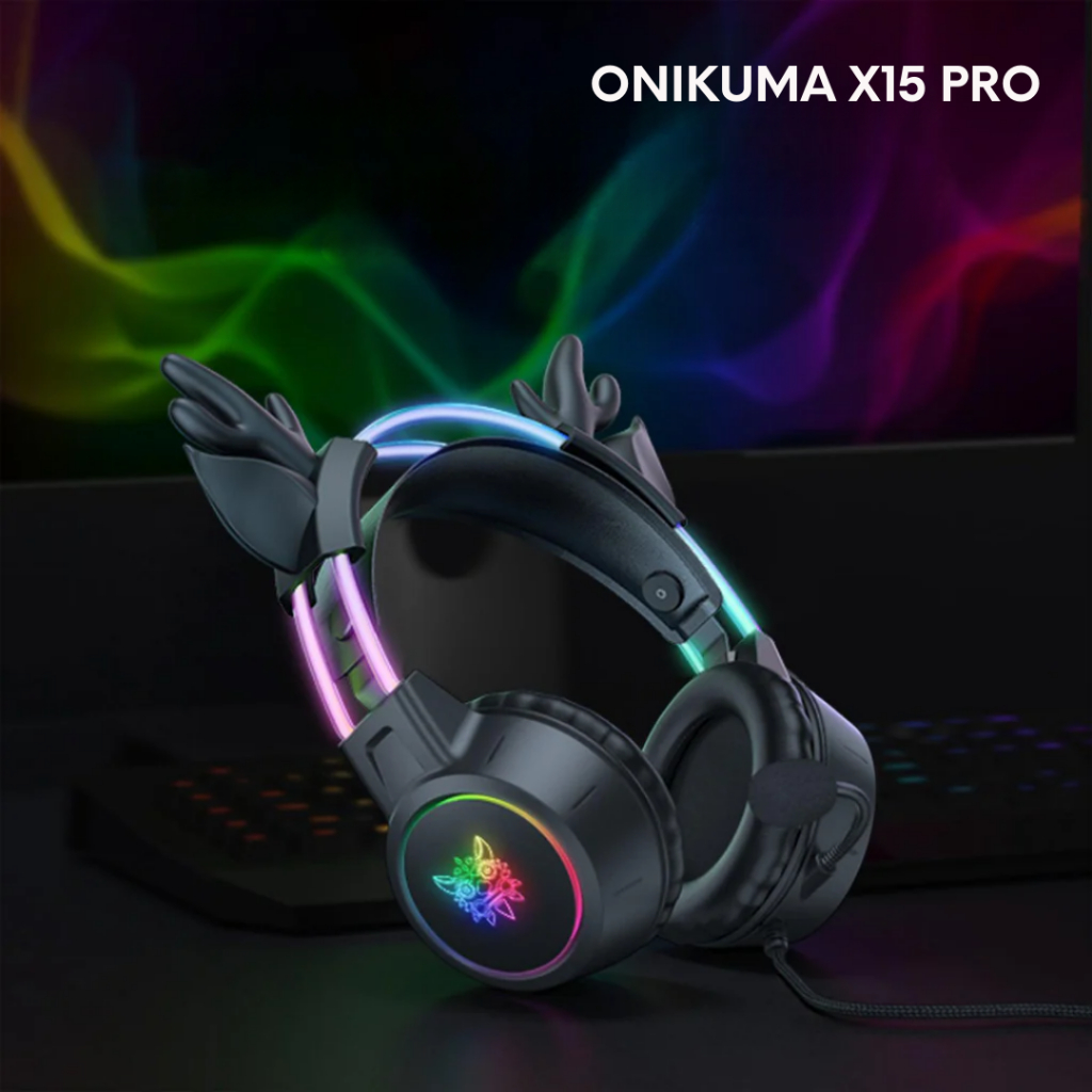 Tai Nghe ONIKUMA X15 PRO Có Tai Hươu Độc Đáo - Hàng Chính Hãng