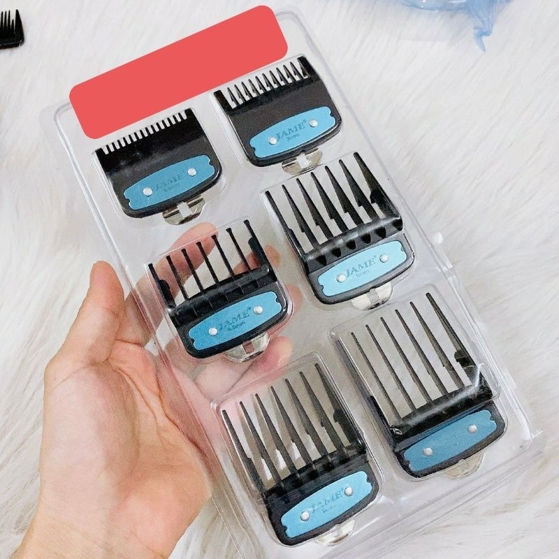 Bộ 6 Cữ Tông Đơ Gá Thép , chuyên dụng cho tông đơ Fade Jame, Kemei, Chaoba, SZS F32, F35