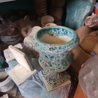 Chậu đất nung - chậu cúp men sôi