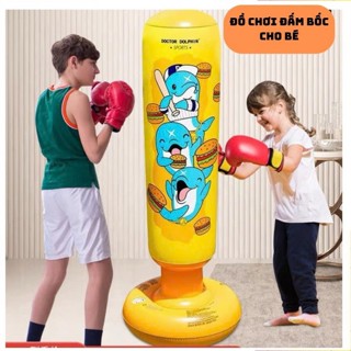 (TẶNG BƠM) Đồ Chơi Boxing Trụ Đấm Bốc Bằng Hơi Rèn Luyện Sức Khỏe Phản Xạ và Linh Hoạt Cho Bé