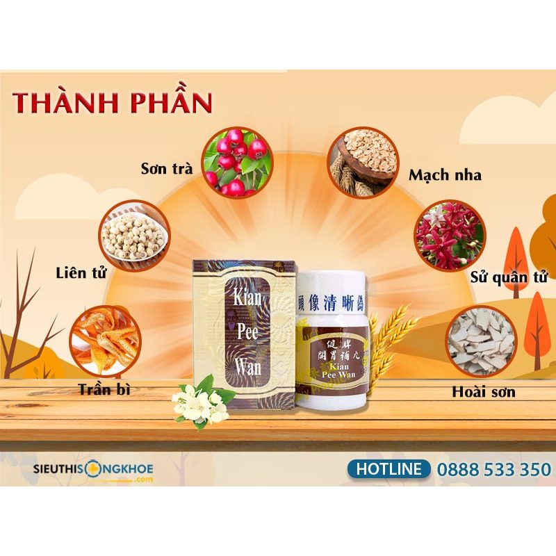 Viên Uống Tăng Cân Kian Pee Wan Chứa Whey Protein Bổ Sung Dinh Dưỡng Ăn Ngon Ngủ Ngon Chính Hãng Malaysia Hộp 50g