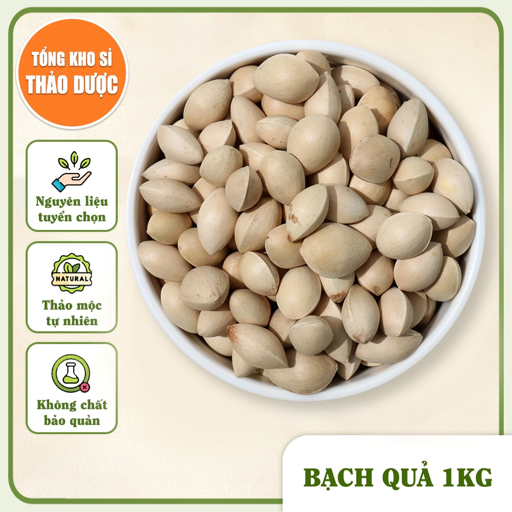 Bạch quả khô 1kg, hạt bạch quả, to đẹp, dùng nấu chè, chưng yến, tốt cho sức khỏe