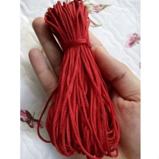 Dây dù đỏ 5 mét treo tag sticker liễn Tết 2026  - Phụ kiện dây dù nhỏ trang trí cành đào đông , cây cảnh Tết 01535