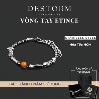 Vòng Tay Unisex Destorm Etince , Vòng Tay Titan Cho Nam và Nữ Thép Không Gỉ, Có Hộp và Túi Đựng