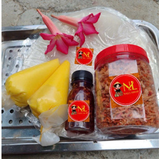 combo 350g bánh tráng 100g tép hành phi 100g bơ béo 100g 2 túi sốt tắt 50g